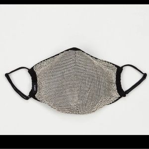 Kara mesh Crystal face mask black NEW with tags